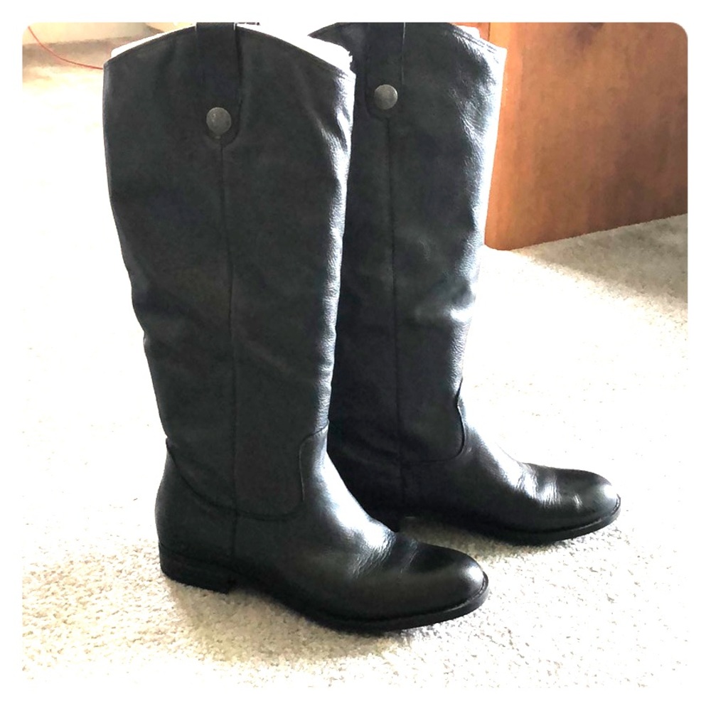 Tall black boots (like Frye Melissa Button)